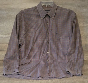 Oliver Harris Herren L G kariertes Button Down Langarm Hemd Freizeit Karriere - Bild 1 von 8