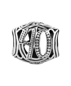 Charms Chamilia Milestone (40) 2010-3324 en Plata envejecida de Ley 925 mm - Imagen 1 de 4