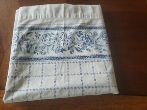 Hoja Plana Vintage Cañón Color Blanco y Azul Familia Real Floral DOBLE - Imagen 1 de 12