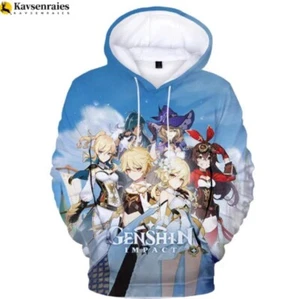 Genshin Impact 3D Printed Hoodie Polyester / Cotton Fashion New - Picture 1 of 3