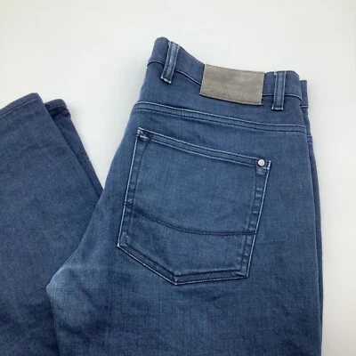 Pantalones de mezclilla Ted Baker London para hombre con botones azules talla 34 x 33 Foto 1 de 4