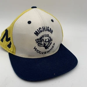 Adidas University Of Michigan Wolverines Hat Snapback College Football Vintage - Picture 1 of 10