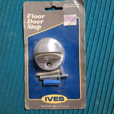 IVES FLOOR DOOR STOP 缎面铝 C438PA28 — 第 1/2 张图片