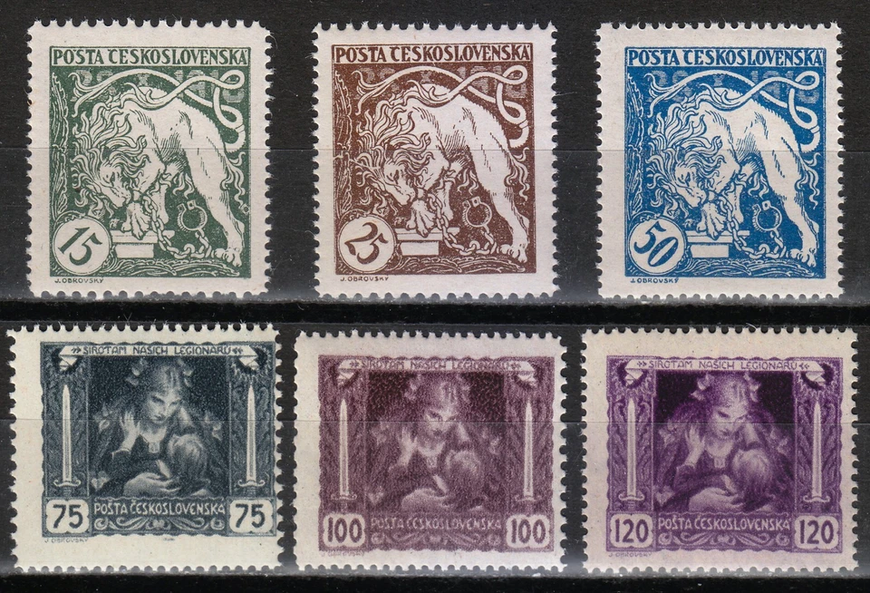 Checoslovaquia 1919 Mi 34-39 Sc B124-B129 1ª independencia de Checoslovaquia ** Foto 1 de 2