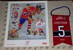 BERNIE GEOFFRION BOOM #5 RUHESTAND NACHT BANNER MONTREAL KANADIENS LITHOGRAPHIE - Bild 1 von 2