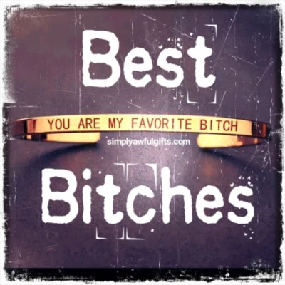 Brazalete My Favourite Bitch Best Bitches bff compañeros pulsera acabado oro rosa Foto 1 de 3