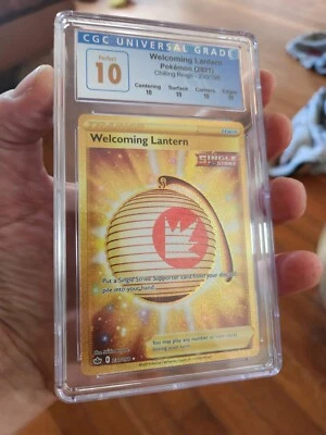 (POP 1) CGC 10 PERFECT Linterna de Bienvenida 230/198 Oro Secreto Raro Tarjeta Pokémon Foto 1 de 4
