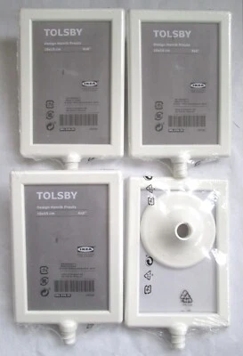 NUEVO 4 IKEA Tolsby 4 x 6 Blanco 2 Caras Escritorio Marco de Fotos/Letrero Sellado Boda Foto 1 de 3