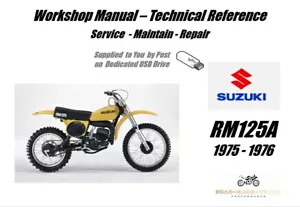 Suzuki RM125A RM125 A Service Repair Workshop Manual USB 1975 - 1976 - Picture 1 of 9