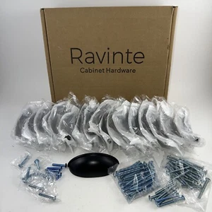 Ravinte 18 Pack 3" Drawer Cup Pulls Satin Black Cabinet Pulls Kitchen Hardware - Picture 1 of 10
