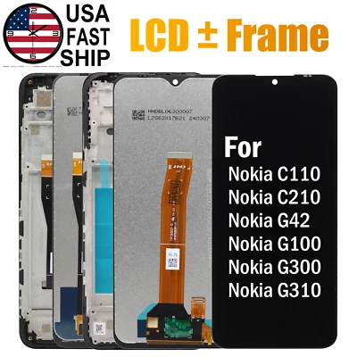 Digitizer LCD Touch Screen ± Frame For Nokia C110/ C210/ G42/ G100/ G300/ G310 - Image 1 of 4