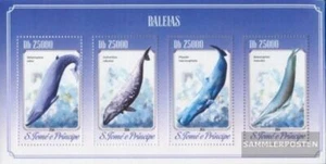 Sao TomE E PrincipE 5840-5843 Minifoglio MNH 2014 Balene - Foto 1 di 1