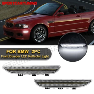 For 2004-06 BMW 3 Series E46 Coupe Convertible LED Front Bumper Reflector Lights - Picture 1 of 11