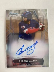 George Valera 2022 Bowman Sterling RC Rookie Chrom Autogramm Wächter - Bild 1 von 2