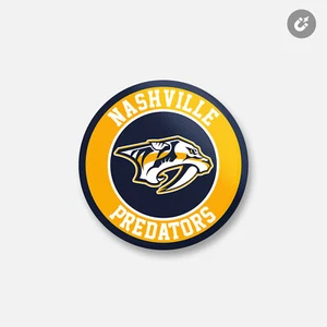 Nashville Predators NHL | 4'' X 4'' Round Decorative Magnet - Picture 1 of 2
