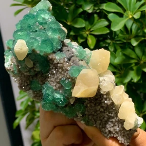 2.22LB Rare transparent GREEN cubic fluorite mineral crystal sample/China - Picture 1 of 14