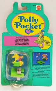 POLLY POCKET RING ON HER PONY MATTEL 6175 VINTAGE 1990 NEW IN BOX - Picture 1 of 4