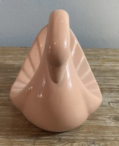 Swan Soap Dish Trinket Holder Baby Pink Ceramic Vintage - Picture 1 of 5