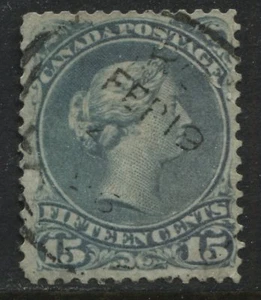 Canada 1875 15 cents blue gray and lightly cancelled - Bild 1 von 1