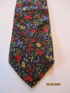 Brooks Brothers Men's Blue Floral Silk Neck Tie - Picture 1 of 2