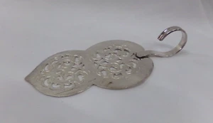 Antique Silver Plated Pie or Cake Server Signed Denmark w/ Finger Loop Hole - Picture 1 of 4