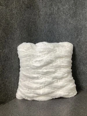 Almohada decorativa de piel sintética original de madera Brent individual blanca M51B Foto 1 de 4