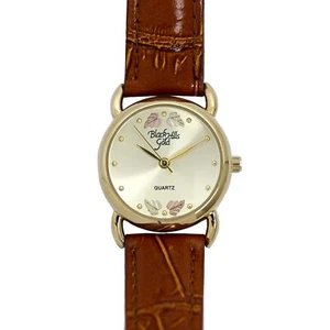 Black Hills Gold 12k Leaves Wrist Watch Original Box 27.5mm - Picture 1 of 9