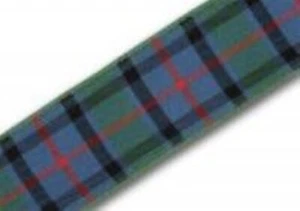 Tartan Ribbon Corsage Buttonhole 16mm wide ribbon with Thistle Leaves Heather - Picture 1 of 34
