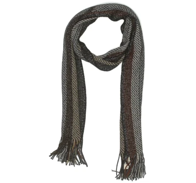 NWT Cejon Multicolored Earth Tones in a Striped Pattern Scarf with Fringe - Image 1 of 4