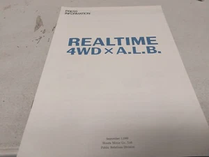1989 HONDA REALTIME 4WD ALB Original PRESS INFORMATION - Foto 1 di 4