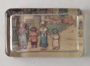 Vintage Raised Paper Art Paperweight With Hidden Message Text Around Edge - Picture 1 of 9