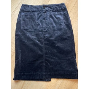 Falda de pana negra Maeve by Anthropologie - para mujer talla L - Imagen 1 de 3