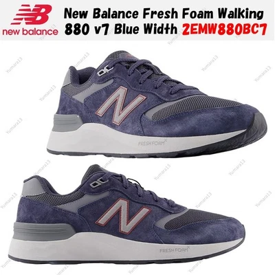 New Balance Fresh Foam Walking 880 v7 azul ancho 2EMW880BC7 talla para hombre Foto 1 de 4