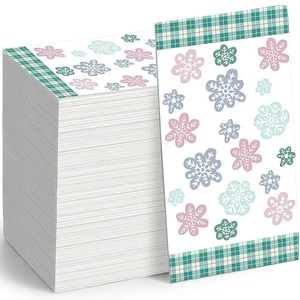 Pasimy 100 Pezzi Natale Fiocco di Neve Ospite Tovaglioli Invernali Monouso Carta Tovaglioli - Foto 1 di 7