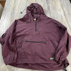 Vintage LL Bean Mountain Classic Anorak coupe-vent violet à capuche femme grand - Photo 1/3