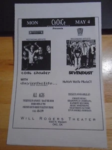 RARE Coal Chamber Sevendust Human Waste Project 1998 CONCERT FLYER metal OKC! - Bild 1 von 1