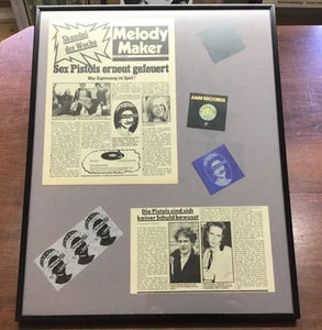 Sex Pistols Gerahmter Bericht über die Pistols von 1977 Historisch !!!!! - Bild 1 von 3