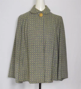 Vintage Women's 1960s STEVENS Aesthetic Grey Shade Wool Over Coat - Picture 1 of 5
