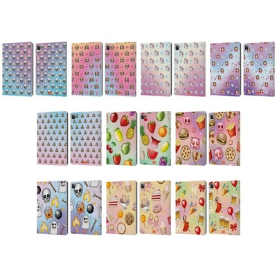OFFICIAL EMOJI PATTERNS LEATHER BOOK WALLET CASE COVER FOR APPLE iPAD - Image 1 of 4