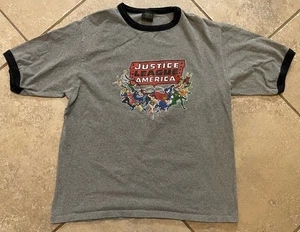 Vintage Y2k 2003 Justice League America DC Comics Ringer T Shirt Changes USA XL - Picture 1 of 6