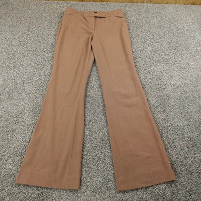 WHBM Pantalones Mujer 6 Marrón Chino Vestido Pantalón Ajustado Acampanado Campana Elastizado Boho Años 70 Foto 1 de 4