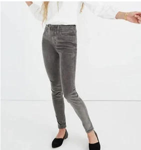 Madewell 10" High-Rise Skinny Cord Jeans 26 grau Stretch Ankle Hose - Bild 1 von 5