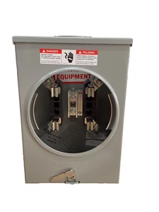SIEMENS RINGLESS TYPE METER SOCKET 135A SUAT111-0GF 1 Phase 3 Wire 600VAC 4 Jaws - Picture 1 of 4