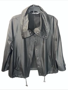 Chaqueta Chico's Zenergy Poli Spandex Ligera Completa a Presión Negra Informal Talla 1 - Imagen 1 de 7