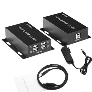 50M USB2.0 Network Cable Extender Over Ethernet Rj45 Cat5e/6/7 Cable Set - Picture 1 of 15