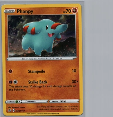 Phanpy | SWSH117 Promo Cosmos Holo | SWSH: Sword & Shield Promo Cards | NM - Image 1 of 2