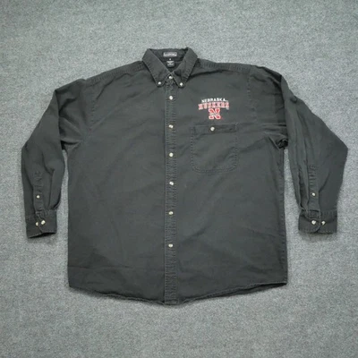 Vintage University Of Nebraska Shirt Mens XL Black Button Up Denim Cornhuskers - Image 1 of 4