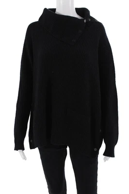 Pullover Vince para mujer negro cuello falso manga larga talla S Foto 1 de 4