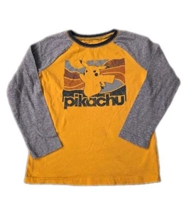 Vintage Pokémon "Pikachu" 70er Style Rainbow Kid's Size 6 Shirt Yellow Pikachu - Bild 1 von 4