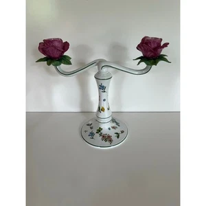 Vintage Franklin Mint Candelabra Les Fleurs De Provence Le Cordon Bleu Rose JL - Picture 1 of 11